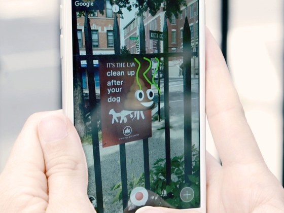 Example of augmented reality app in real life